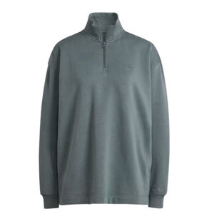 Adidas ALL SZN Fleece Quarter Zip Pullover Sweatshirt L Grey Gorpcore Minimalist